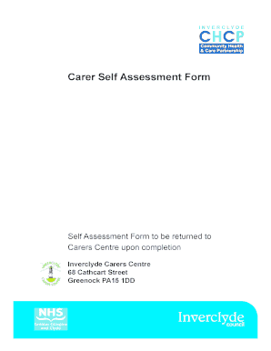 Carer Self Assessment Form