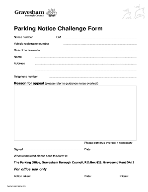 Parking Notice Challenge Form