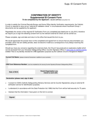 Supplemental ID Consent Form