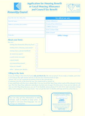 UK Housing Benefit Application Form