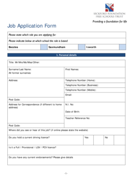 Job Application Form