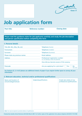 Job Application Form