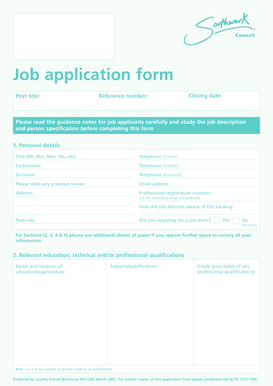 Job Application Form