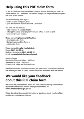 UK Disability Living Allowance Claim Form