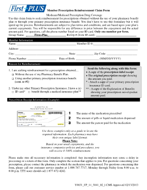 Member Prescription Reimbursement Claim Form