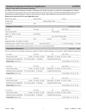 Humana Employee Enrollment Application
