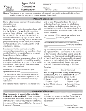 Sterilization Consent Form