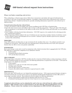 OHP Dental Referral Form