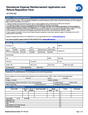 Educational Expense Reimbursement Application