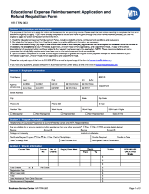 Educational Expense Reimbursement Application