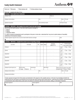 Family Health Statement