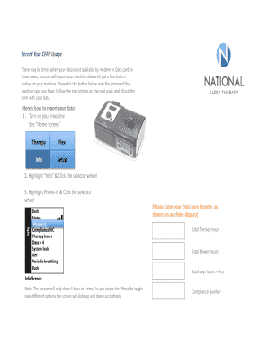 CPAP Usage Self-Report Form