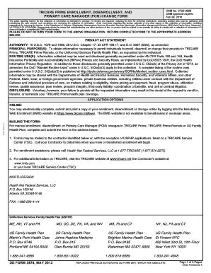 TRICARE Prime Enrollment Form