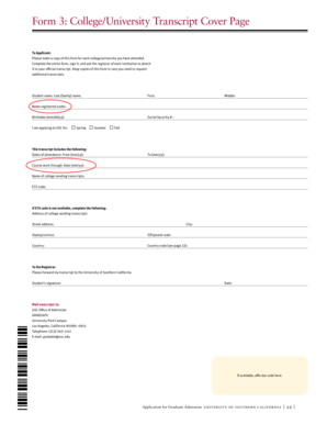 College Transcript Request Form