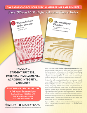 ASHE Higher Education Report Subscription Form