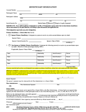 Beneficiary Designation Form