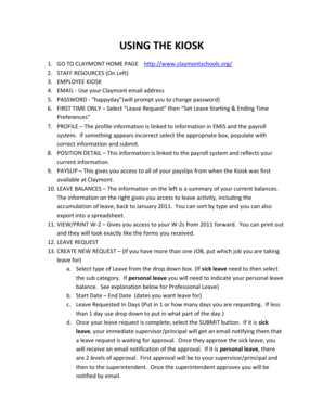 Unitedhealthcare recurring premium expense reimbursement request - USING THE KIOSK - claymontschools