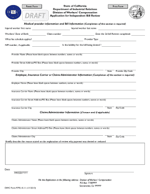 California Independent Bill Review Application