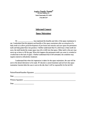 Informed Consent Space Maintainer