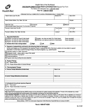 HealthNet Northeast Prior Authorization Form (PDF) -