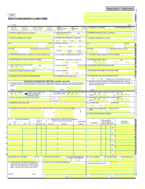 Health Insurance Claim Form