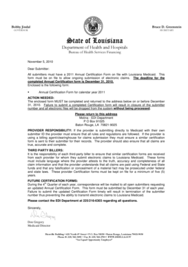 Louisiana Medicaid Annual Certification Form