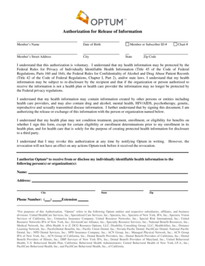 Authorization for Release of Information