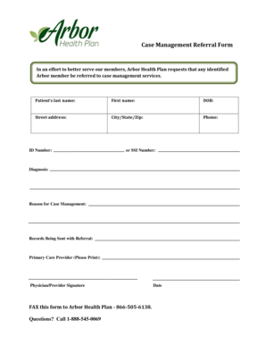 Case Management Referral Form