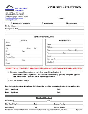 Civil Site Application