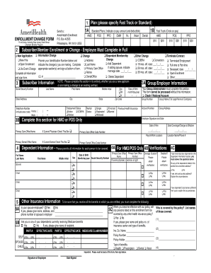 AmeriHealth Enrollment HMO POS PPO CMM Rx Vision Dental Form