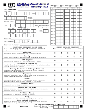 Mental Health Functional Impairment Rating Scale
