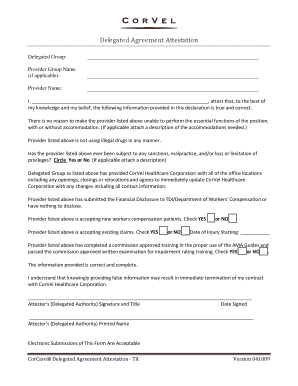 Delegated Agreement Attestation