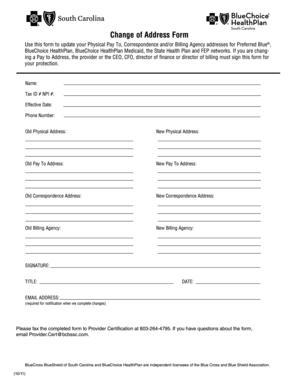 Change of Address Form