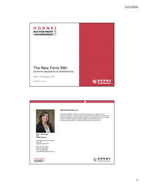 Form 990 Common Questions & Clarifications