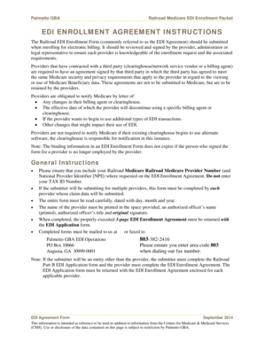 Railroad Medicare EDI Enrollment Agreement