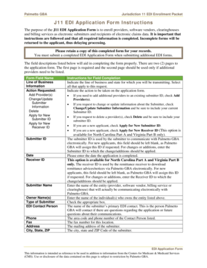 Palmetto GBA Jurisdiction 11 EDI Application Form