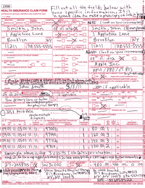 Health Insurance Claim Form