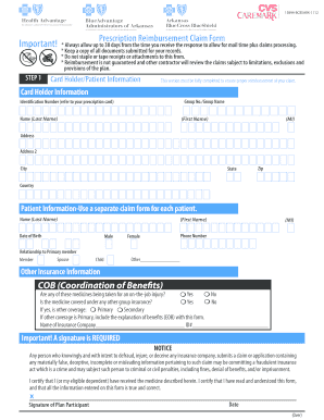 Prescription Reimbursement Claim Form