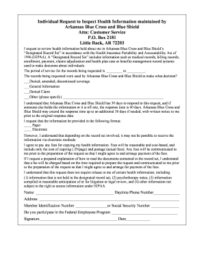 HIPAA Health Information Request Form