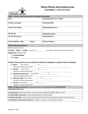 Drug Prior Authorization Form