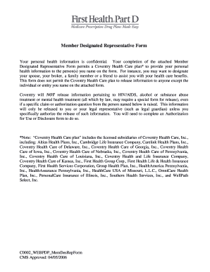 Member Designated Representative Form