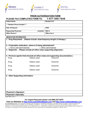 Prior Authorization Form