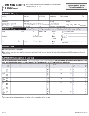 Coventry Health Care Enrollment and Change Form