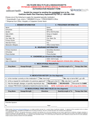 CeltiCare Health Plan Physician Administered Specialty Medication Authorization Request Form