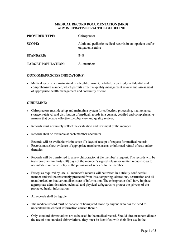 Fillable Online MEDICAL RECORD DOCUMENTATION (MRD) Fax Email Print