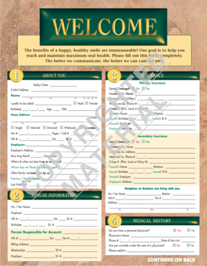 Dental Patient Information Form