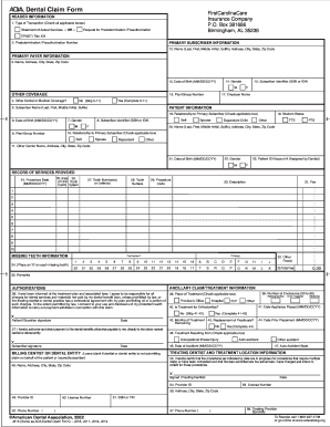Dental Claim Form