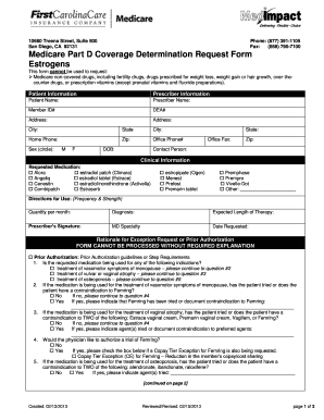 Medicare Part D Coverage Determination Request Form