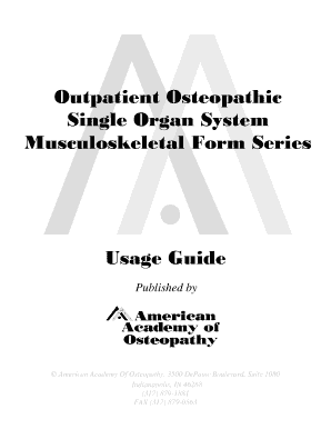 Outpatient Osteopathic Musculoskeletal Form Series