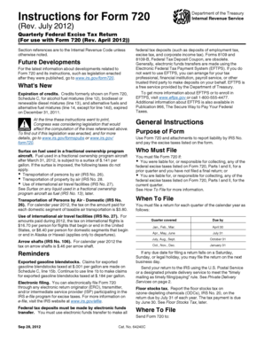 Form 720 Instructions